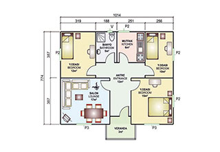 Prefabrik Ev Tek Katlı 81 m² Prefabrik Ev Tek Katlı 81 m²