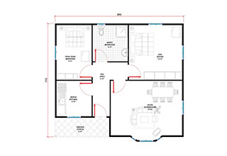 Prefabrik Ev Tek Katlı Lüks 69 m² Prefabrik Ev Tek Katlı Lüks 69 m²